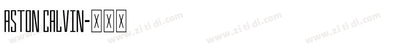 ASTON CALVIN字体转换